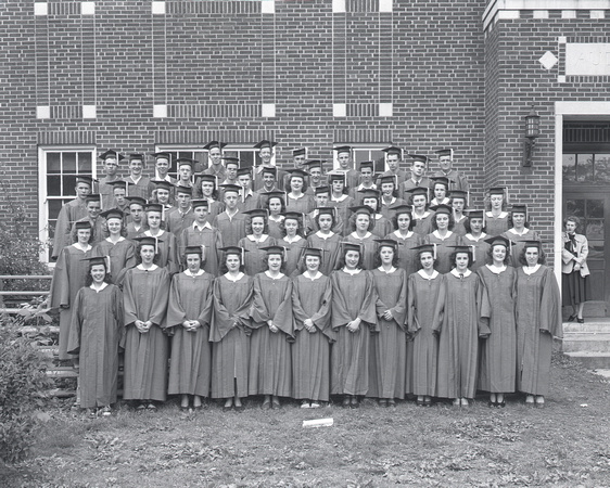 1948_May12_EHS_Seniors_cap_and_gown